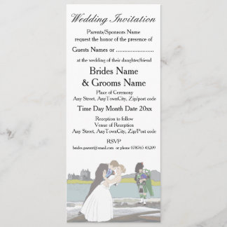 Traditional Scottish and Celtic Wedding Theme Invitation