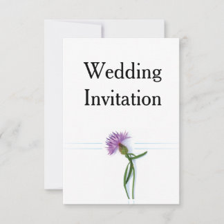 Traditional Scottish and Celtic Wedding Thistle Th Invitation