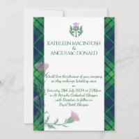 Traditional Scottish Tartan Border and Thistle