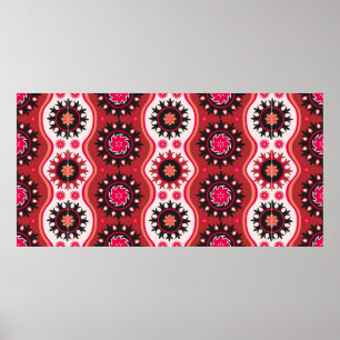 Traditional seamless oriental ornament poster