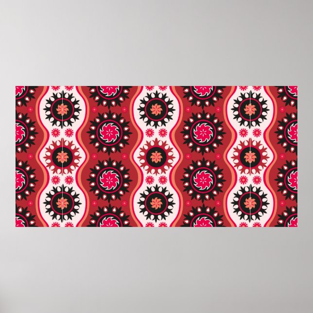 Traditional seamless oriental ornament poster (Front)