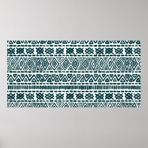 Traditional seamless ornament in folk, ethnic styl poster