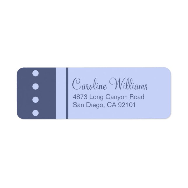 Traditional Simple Return Address Label (Front)