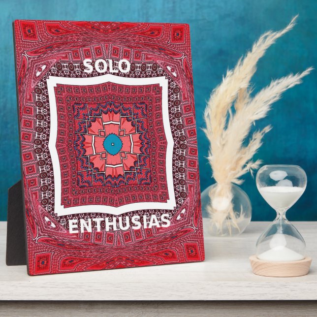 Traditional Sindhi Culture Ajrak Pattern Art Print Plaque (Side)