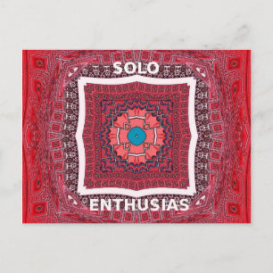 Traditional Sindhi Culture Ajrak Pattern Art Print Postcard