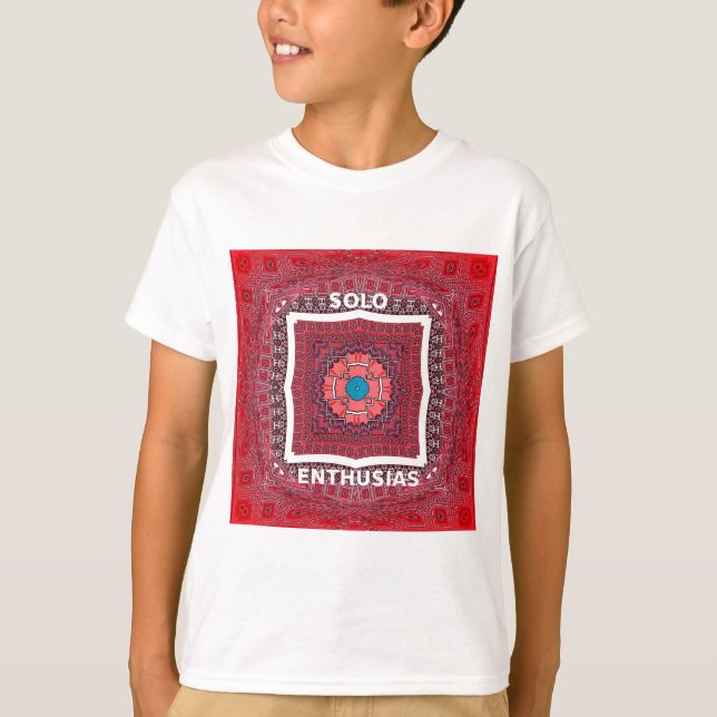Traditional Sindhi Culture Ajrak Pattern Art Print T-Shirt (Front)