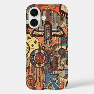 TRADITIONAL SIOUX INDIAN ART iPhone 16 CASE