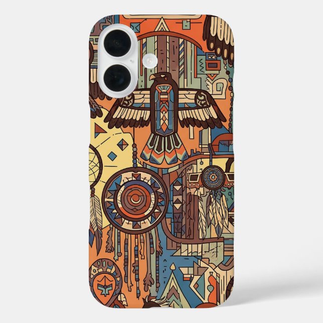 TRADITIONAL SIOUX INDIAN ART Case-Mate iPhone CASE (Back)