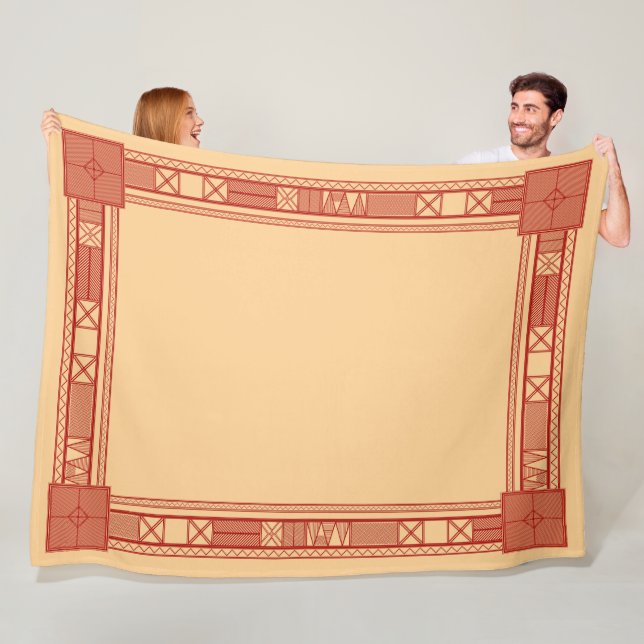 Traditional Slavic Calendar Pattern Fleece Blanket (In Situ)