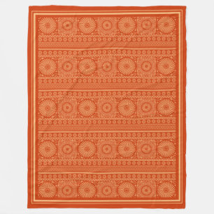 Traditional Slavic Solar Pattern Fleece Blanket