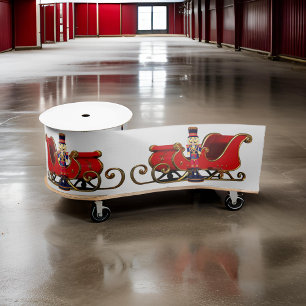 Traditional Sleigh Nutcracker Christmas Satin Ribbon