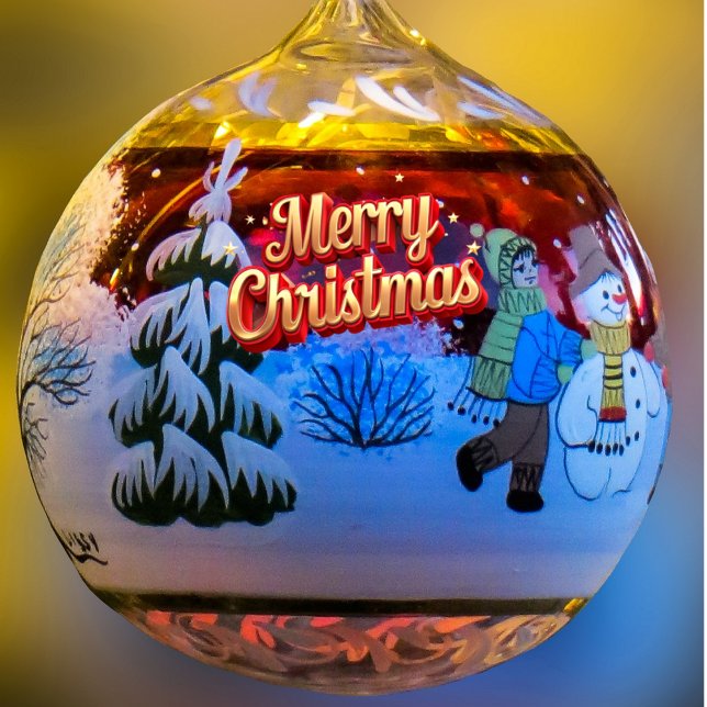  Traditional Snowman Christmas Keepsake Tree Decoration Card (Creator Uploaded)