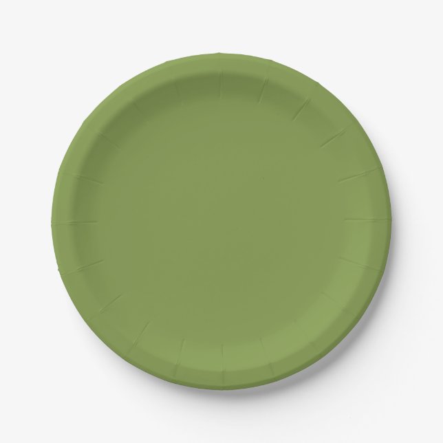 Traditional - Soft Green Paper Plates (Front)