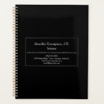 Traditional Solicitor Planner<br><div class="desc">This low-key,  traditional,  and minimalist planner design features a single-line border,  and a decorative row of square shapes. It could be used by a professional such as a solicitor,  attorney,  barrister or counsellor at law. The name,  profession and contact details can be personalised.</div>
