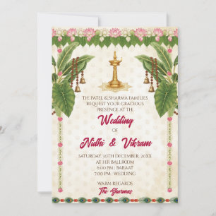 Traditional South Indian Hindu Wedding Invite