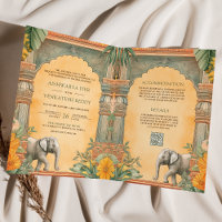 Traditional South Indian Photo QR Code Wedding