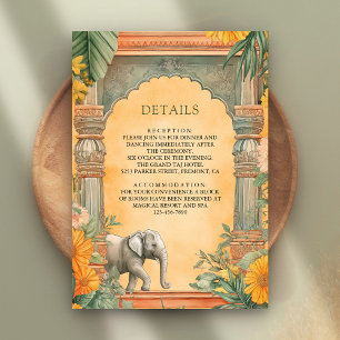 Traditional South Indian Wedding Details Enclosure Card