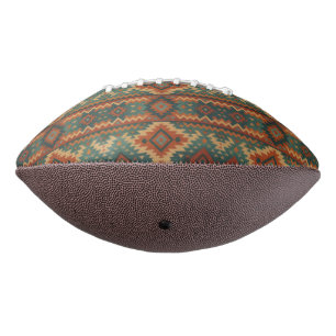 Traditional Southwestern rustic teal & brown Football
