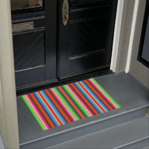 Traditional Spanish Serape Fiesta Mexican Blanket Doormat