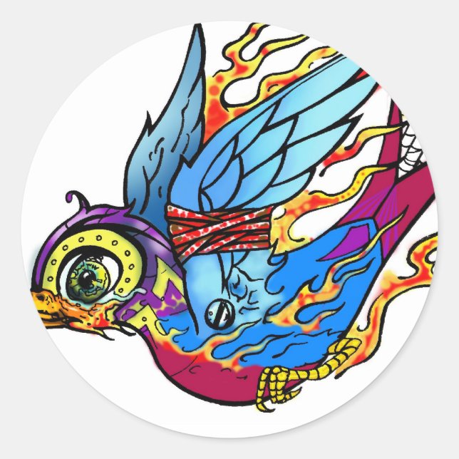 Traditional Sparrow Sticker (Front)