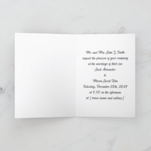 Traditional Splendour - Regal Style Wedding Card