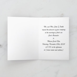 Traditional Splendour - Regal Style Wedding Card