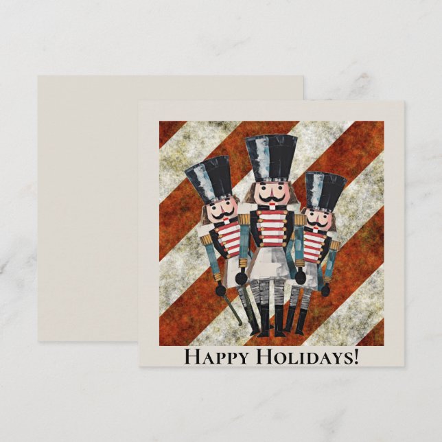 Traditional Striped Nutcracker Soldiers  Invitation (Front/Back)