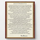 Traditional Style Desiderata Poem by Max Ehrmann