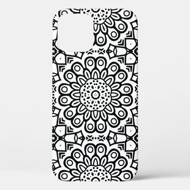 Traditional sunflower batik pattern ornamentscroll Case-Mate iPhone case (Back)