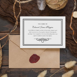 Traditional Sympathy Funeral Thank You