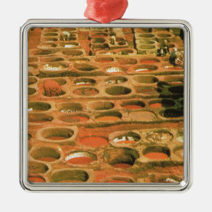 Traditional Tanneries, Fez, Morocco, North AFrica Metal Tree Decoration