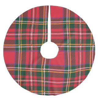 Traditional Tartan Plaid Seamless Wallpaper Brushed Polyester Tree Skirt