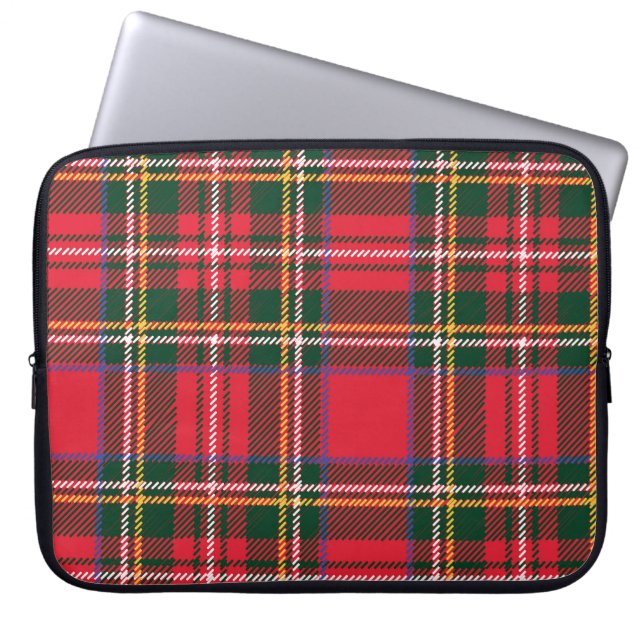 Traditional Tartan Plaid Seamless Wallpaper Laptop Sleeve (Front)