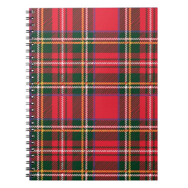 Traditional Tartan Plaid Seamless Wallpaper Notebook (Front)