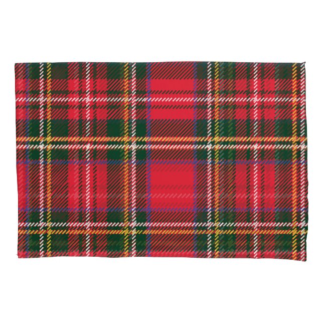 Traditional Tartan Plaid Seamless Wallpaper Pillowcase (Front)