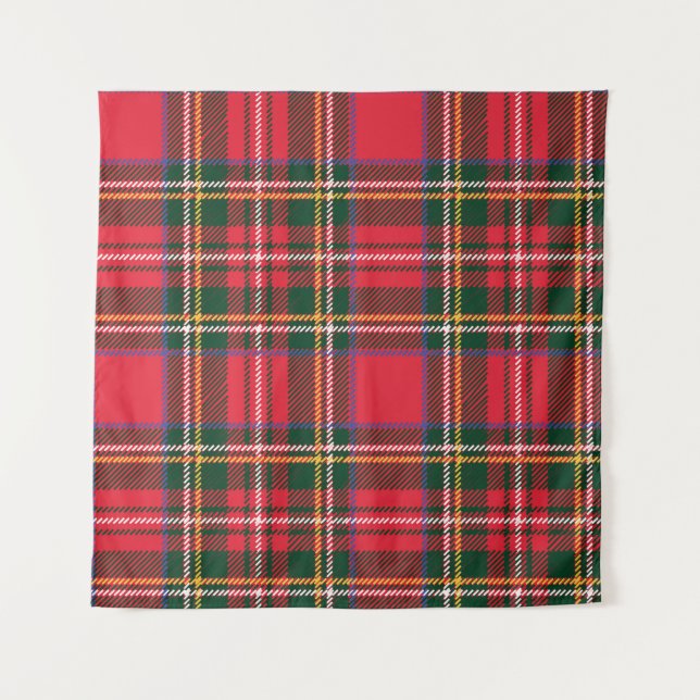 Traditional Tartan Plaid Seamless Wallpaper Tapestry (Front)