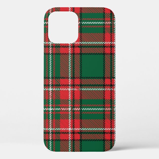 Traditional tartan: red-green plaid pattern. Case-Mate iPhone case (Back)