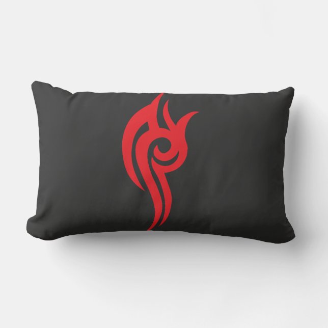 Traditional Tattoo Art Inspired Design Lumbar Cushion (Front)