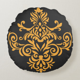 Traditional Tattoo Art Inspired Design Round Cushion