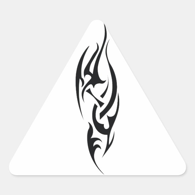 Traditional Tattoo Art Inspired Design Triangle Sticker (Front)