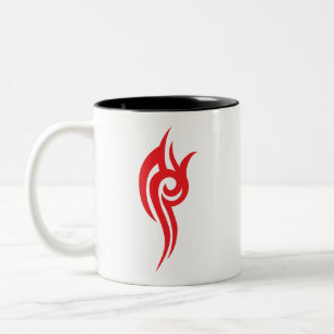 Traditional Tattoo Art Inspired Design Two-Tone Coffee Mug