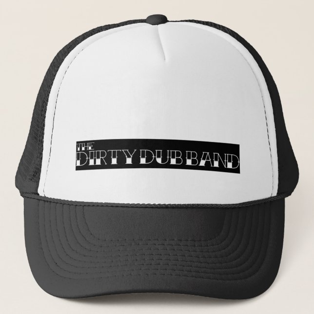 Traditional Tattoo Letters Black Trucker Hat (Front)