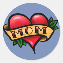 Traditional Tattoo Mum Sticker