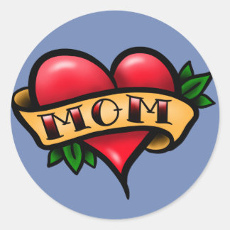 Traditional Tattoo Mum Sticker