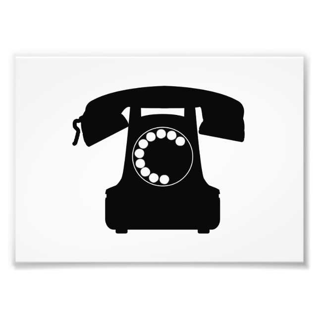 Traditional Telephone Icon Photo Print (Front)