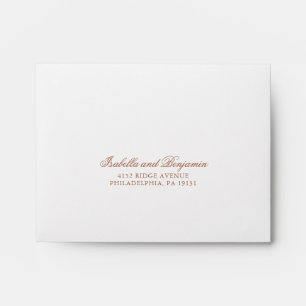 Traditional Terracotta Formal Elegant RSVP Wedding Envelope