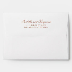 Traditional Terracotta Formal Elegant Wedding Envelope