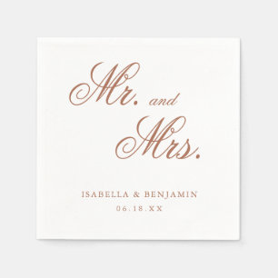 Traditional Terracotta Formal Elegant Wedding Napkin