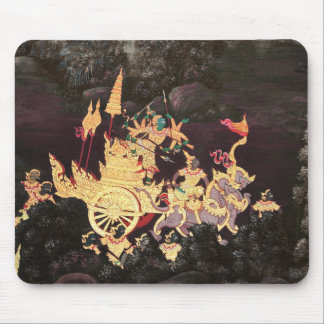 Traditional Thai Art Royal Chariot Painting Mouse Pad