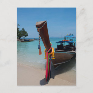Traditional Thai Boat Postcard